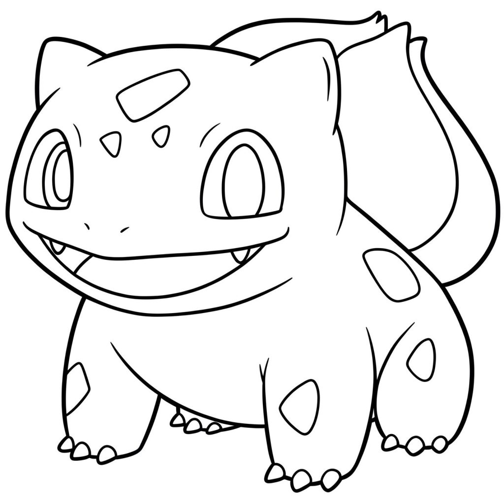 Coloriage de Bulbizarre qui sourit