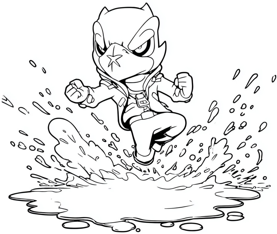 Coloriage de Corbac de Brawl Stars enragé